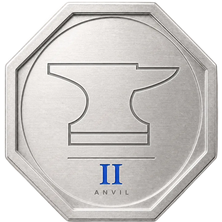Anvil badge, locked