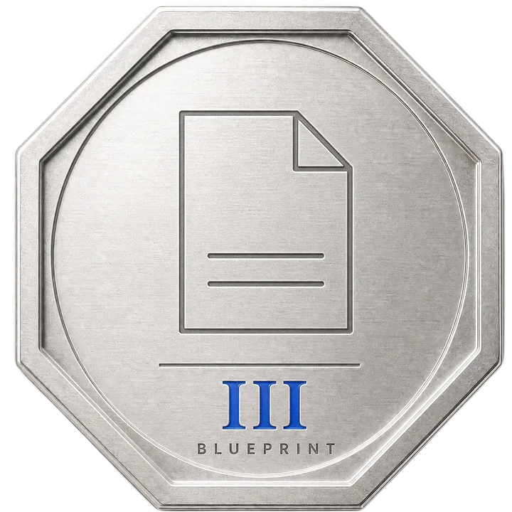 Blueprint badge, locked